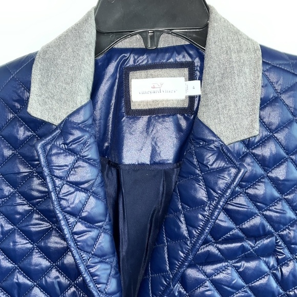 Vineyard Vines Quilted Wool Trim Blazer Size 4 - Picture 3 of 8